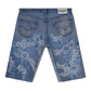 Blue lagoon Lace denim Shorts