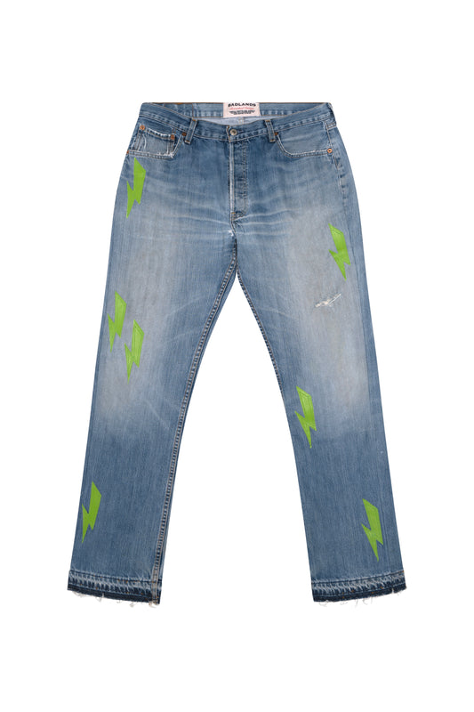 Badlands Lime Reverse Bolt Denim