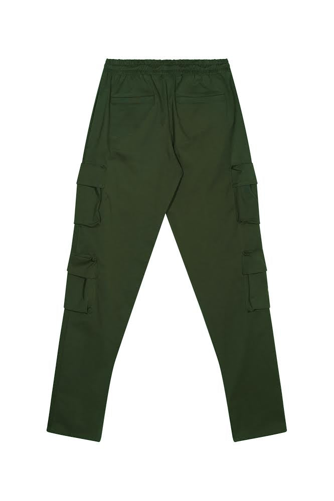 Khaki Green 3D Utility Cargos