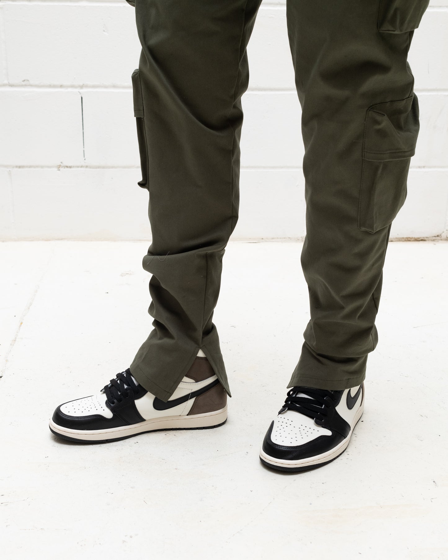 Khaki Green 3D Utility Cargos