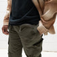 Khaki Green 3D Utility Cargos